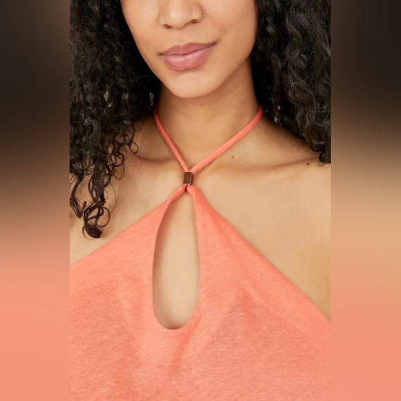 NWT Free People Watermelon Long Weekend Knit Halter Tank - Picture 8 of 9